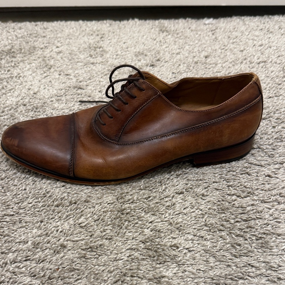 Aldo Men's Rich Brown Leather Oxfords